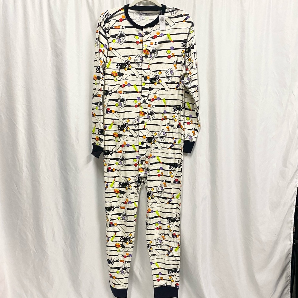 Old Navy Mens Halloween Button Down One Piece Mummy Pajamas